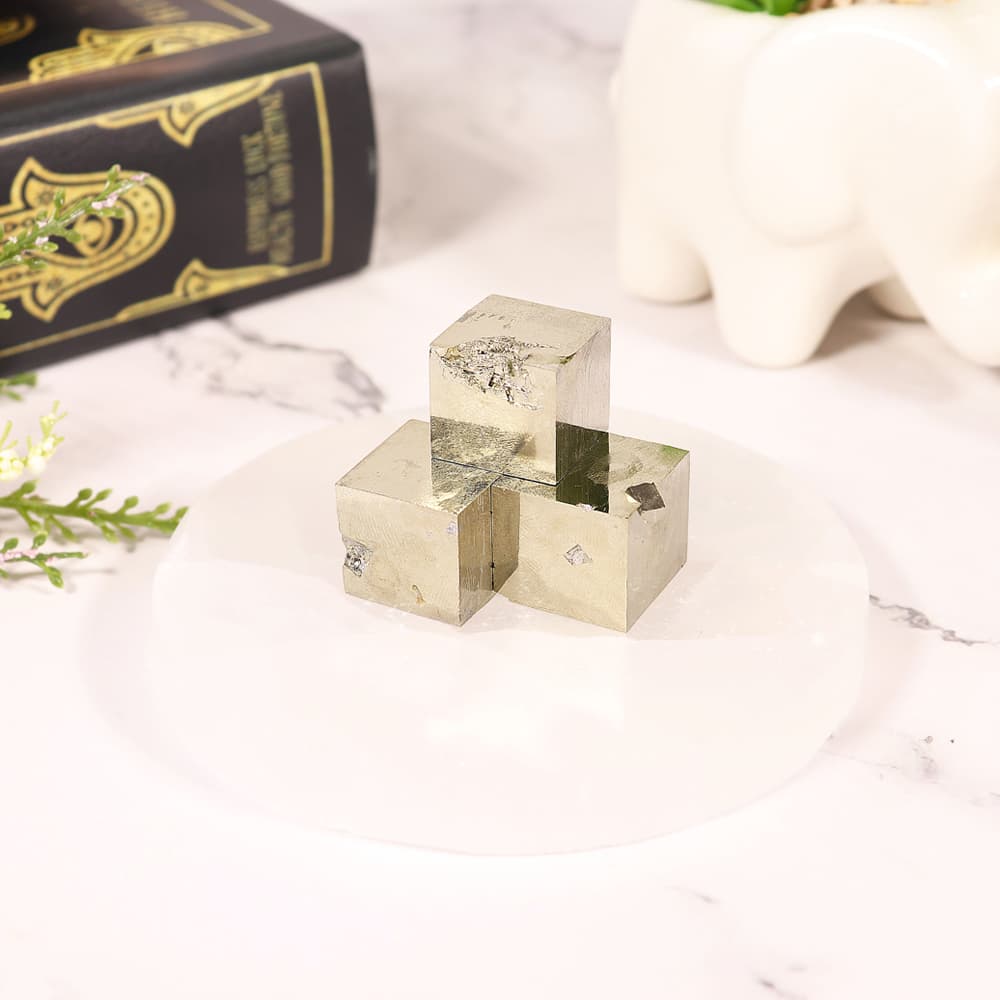 Natural Pyrite Crystal Cube from Spain
