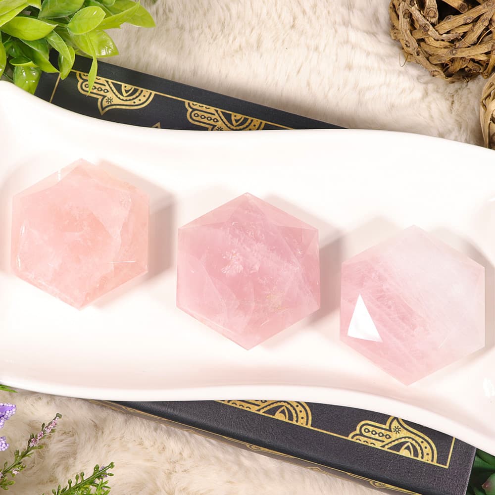 Rose Quartz Star of David (Sold/lb)