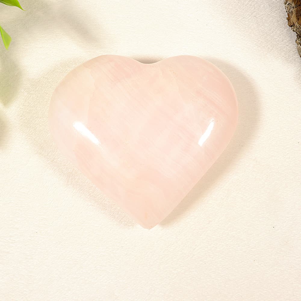 Pink Mangano Calcite Heart