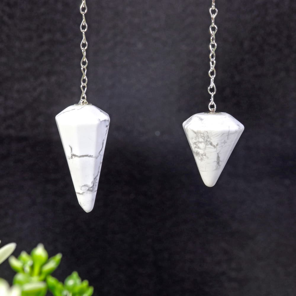 Natural Howlite Pendulum