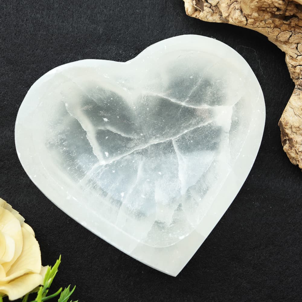 Selenite Heart Bowl