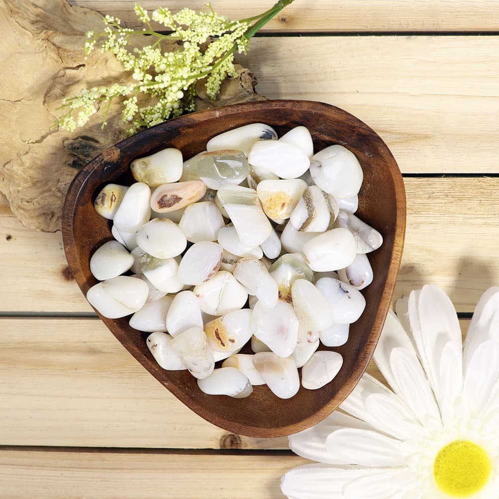 White Opal Tumbled Stones (1 lb)