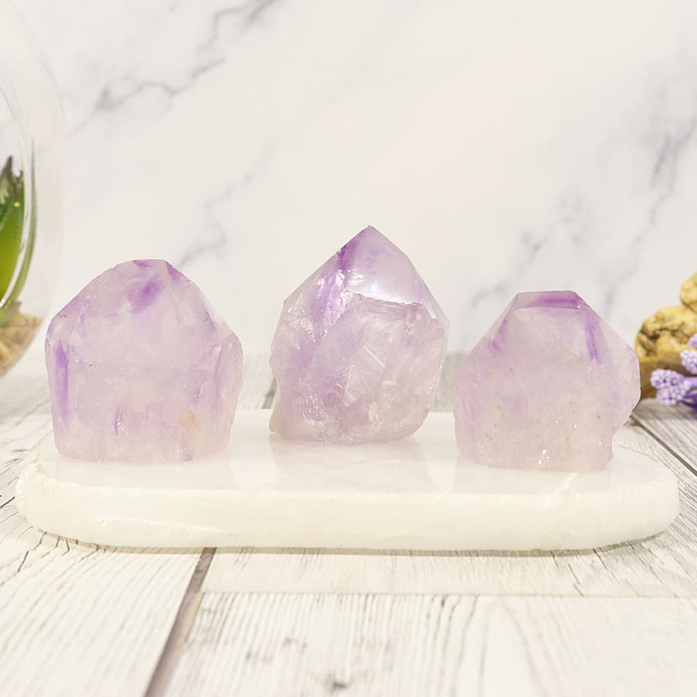 Rose De France Amethyst Points