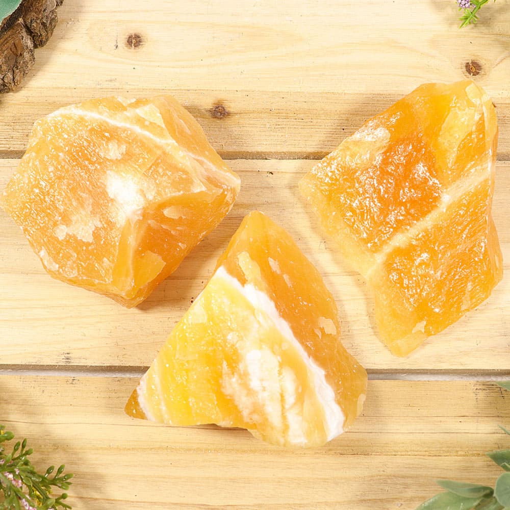 1 lb. Natural Raw Orange Calcite Specimen