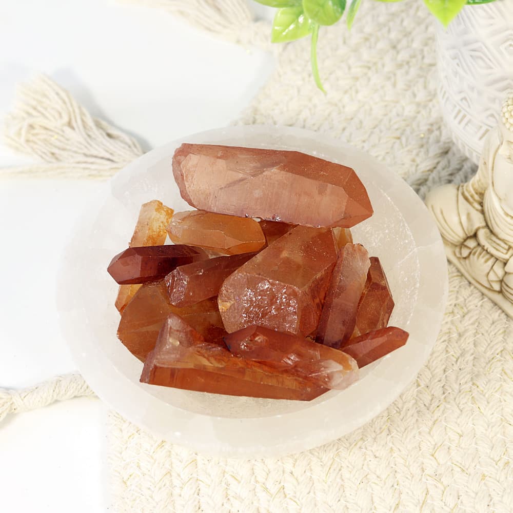 1 lb. Tangerine Lemurian Quartz Points