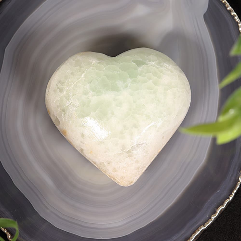 Caribbean Blue Calcite Heart (Medium)