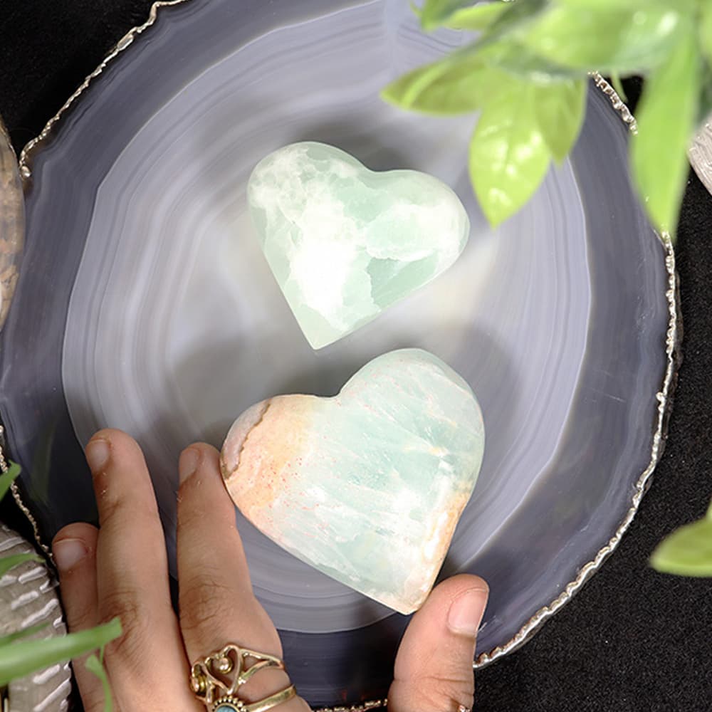 Caribbean Blue Calcite Heart (Small)