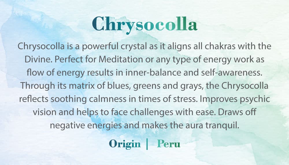 Crystal Information Card - Chrysocolla