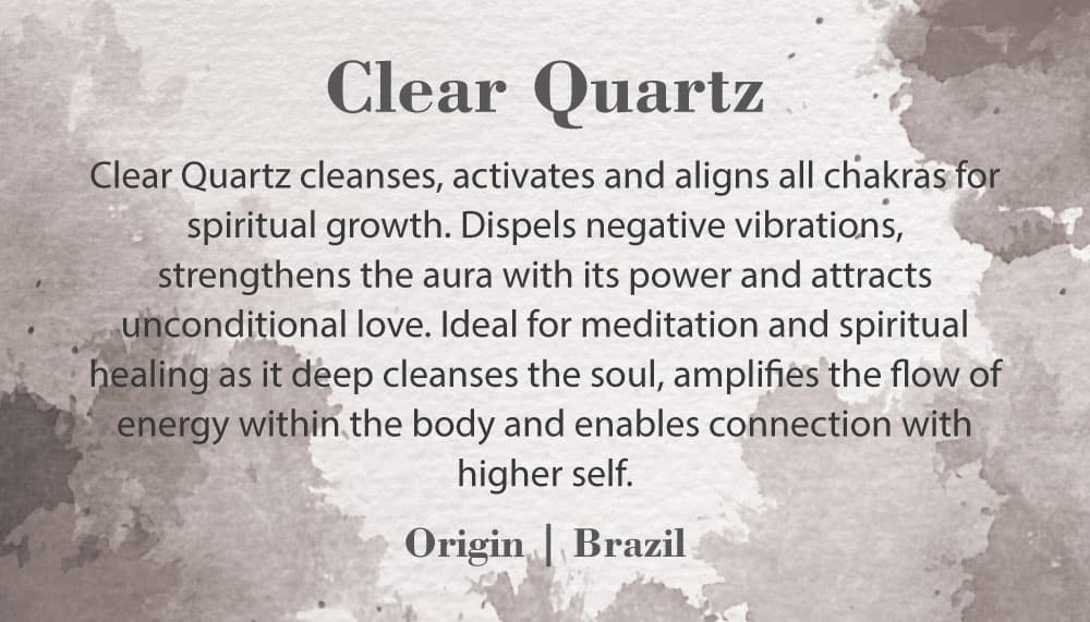 Crystal Information Card - Clear Quartz