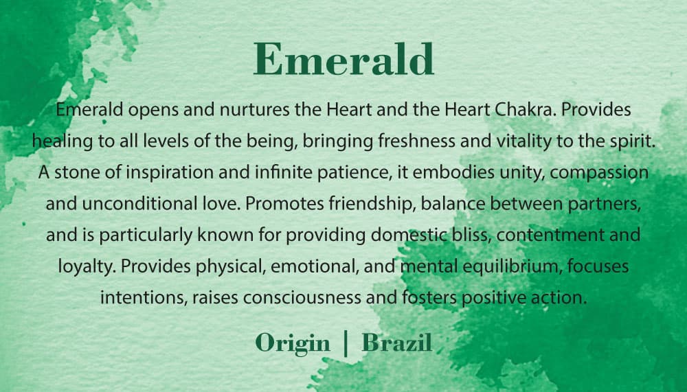 Crystal Information Card - Emerald