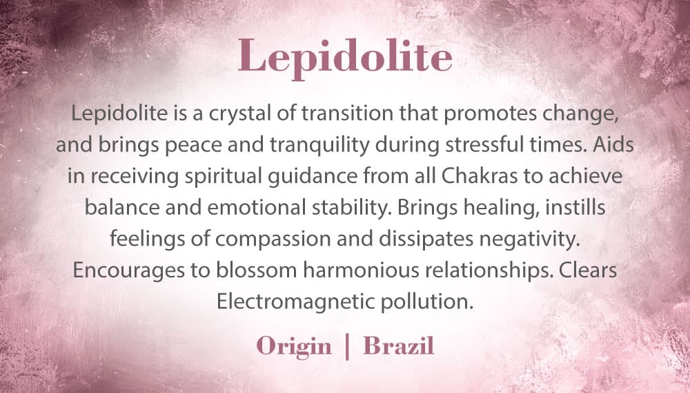 Crystal Information Card - Lepidolite