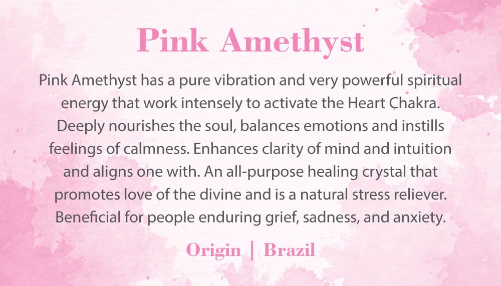 Crystal Information Card - Pink Amethyst
