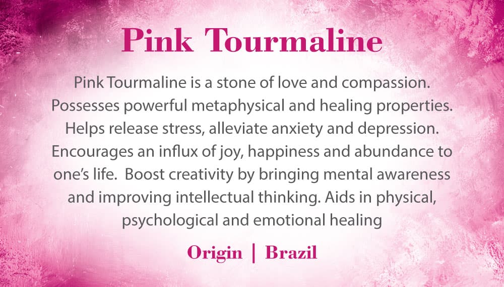 Crystal Information Card - Pink Tourmaline