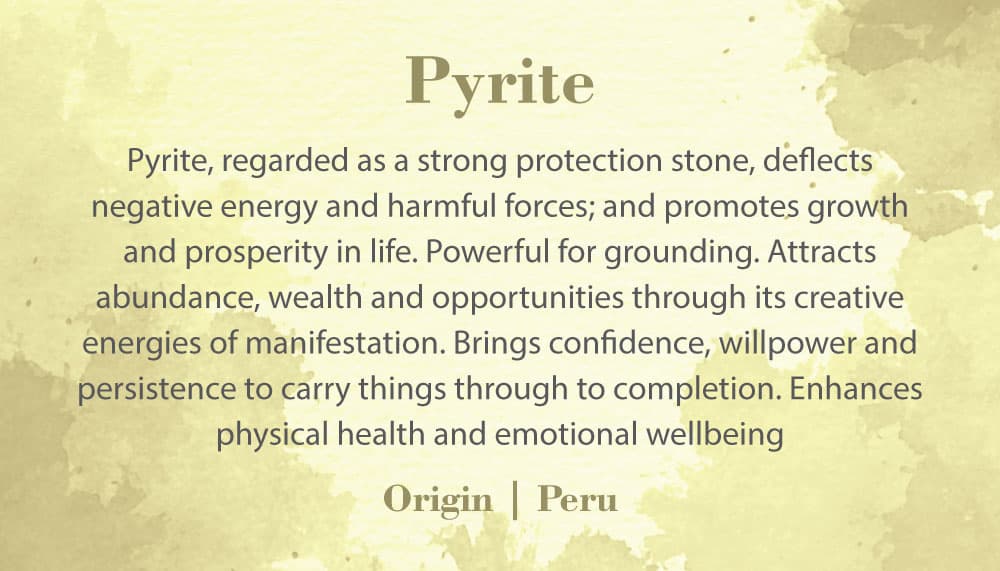 Crystal Information Card - Pyrite