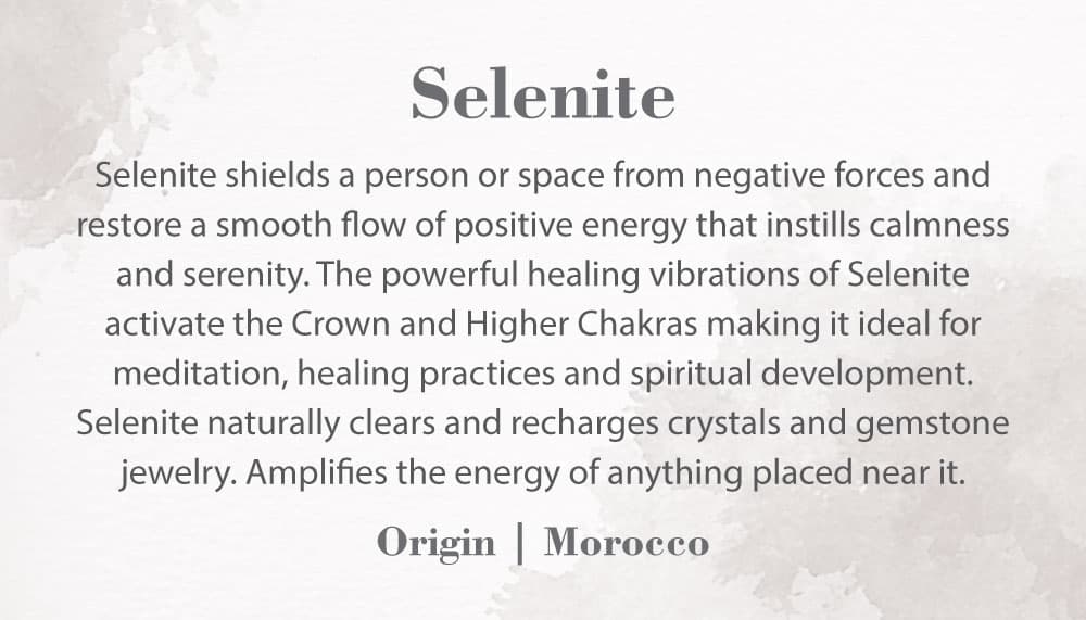 Crystal Information Card - Selenite
