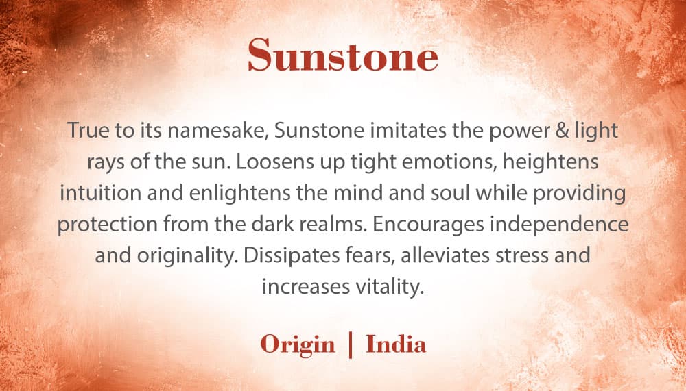 Crystal Information Card - Sunstone