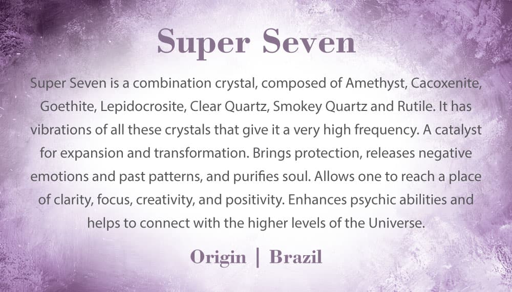 Crystal Information Card - Super Seven