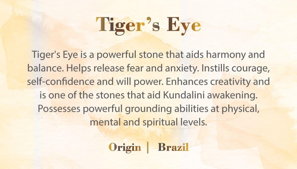 Crystal Information Card - Tigers Eye