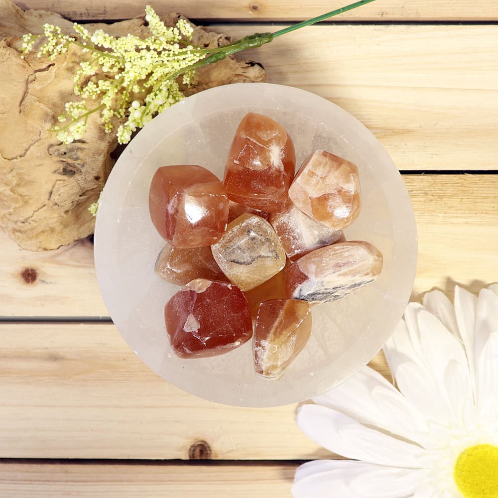 Honey Calcite Tumbled Stones