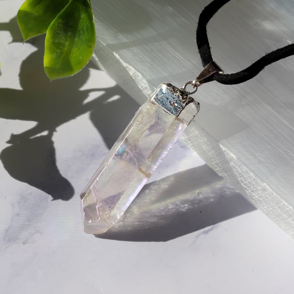 Angel Aura Quartz Point Pendant