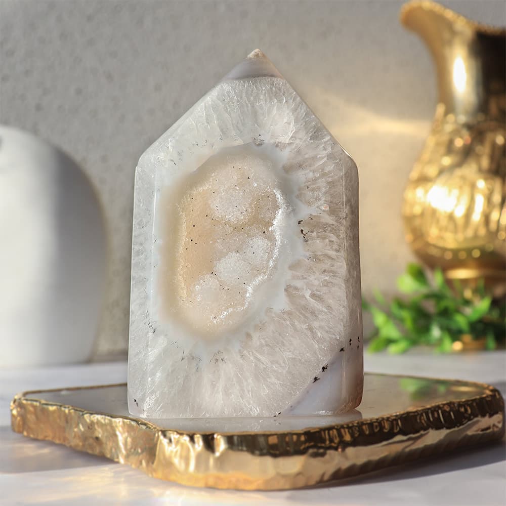 Druzy Agate Tower (Sold/lb)