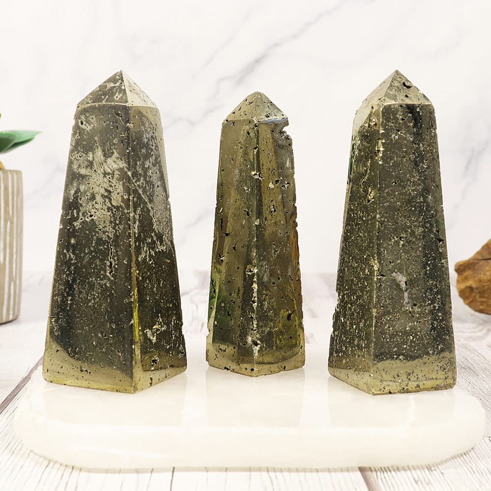 Pyrite Crystal Tower (Sold/lb)