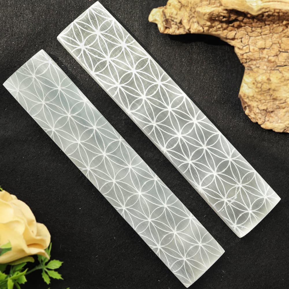 Selenite Charging Plate with Flower of Life