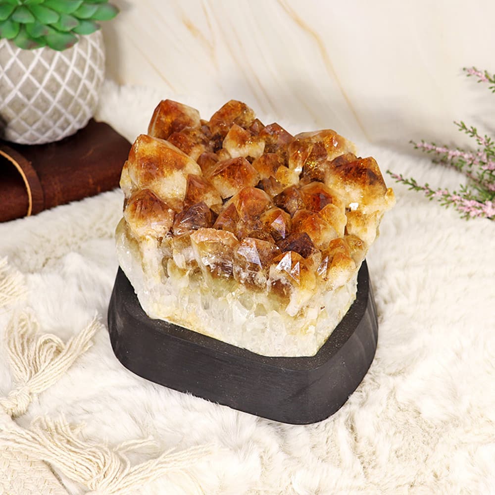 Citrine Cluster on Base
