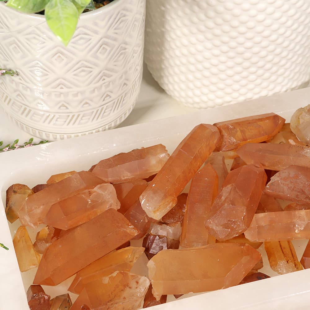 Tangerine Quartz Points [Sold/lb]
