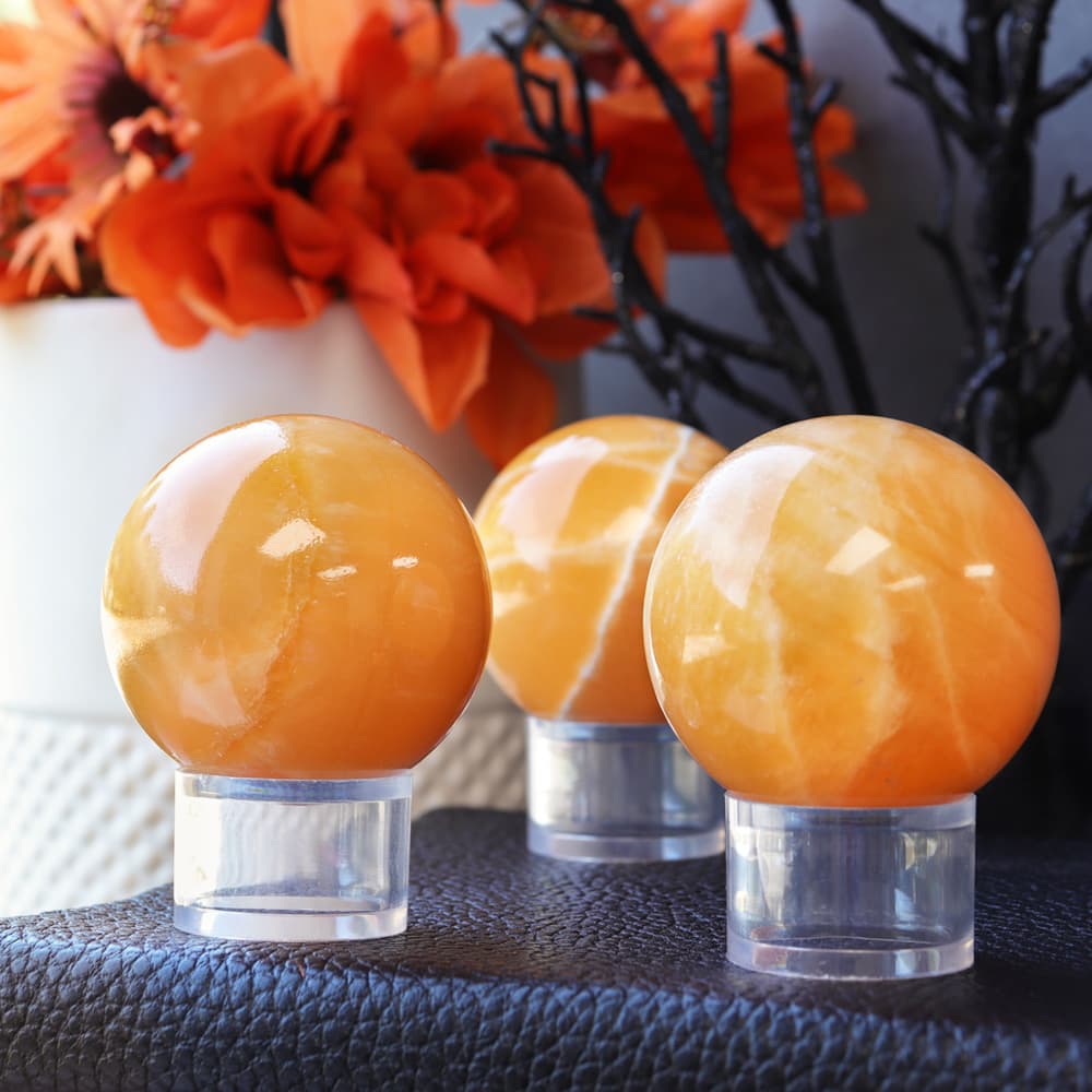 Orange Calcite Sphere