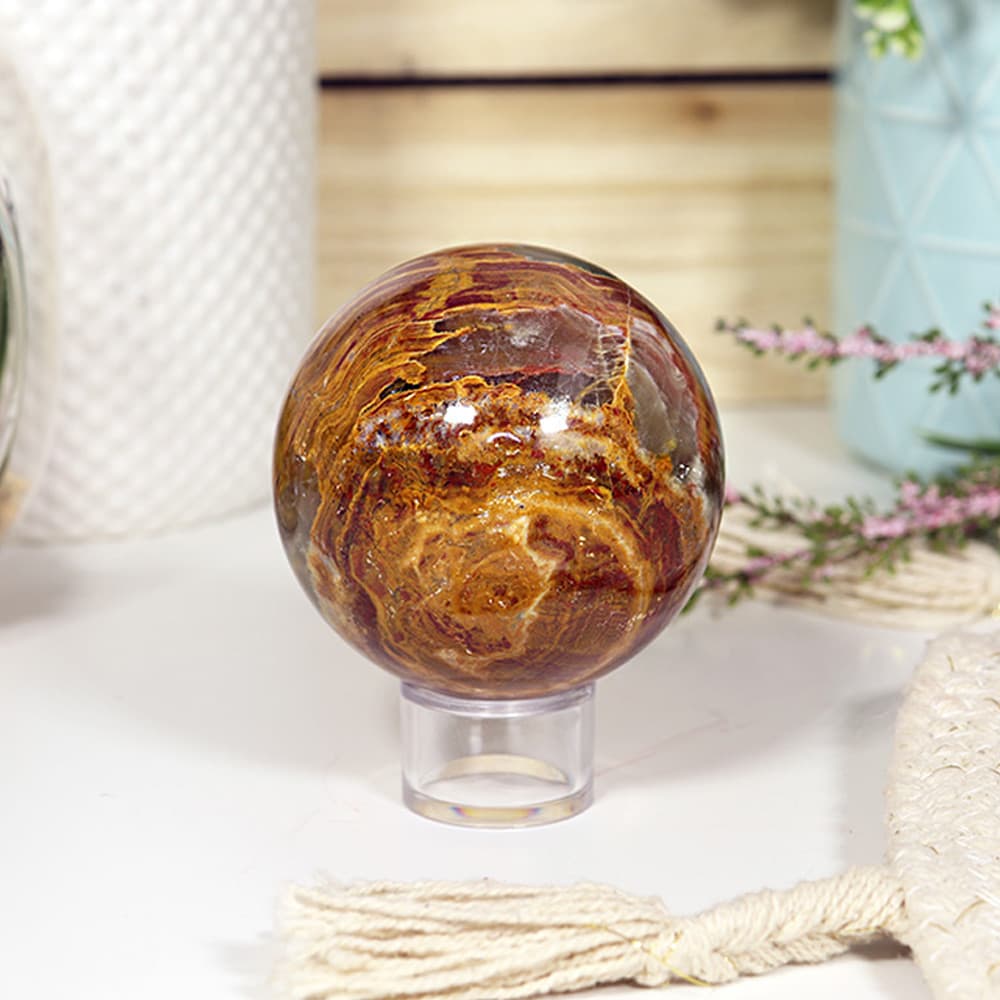 Red and Green Onyx Sphere