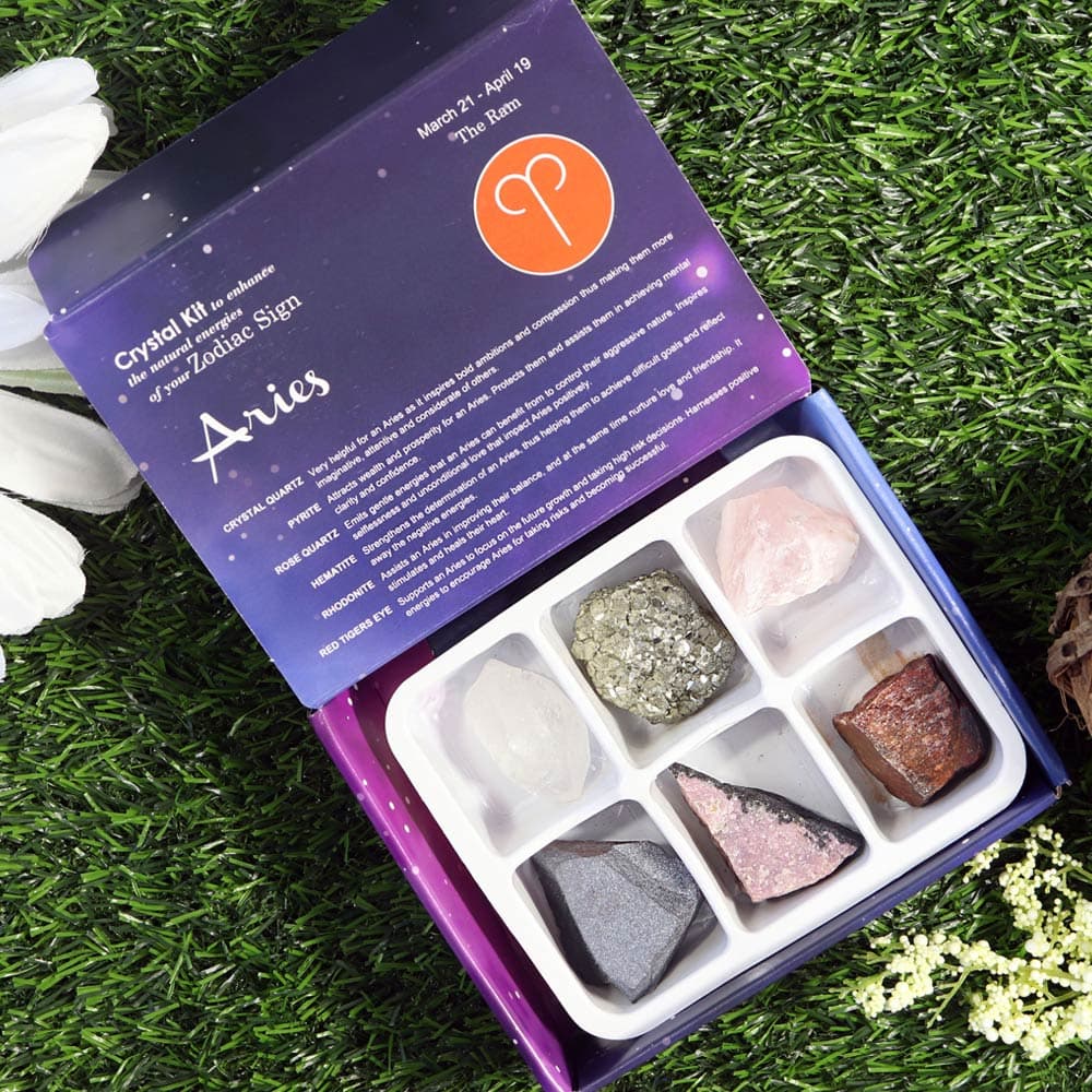 Aries Zodiac Raw Crystal Kit