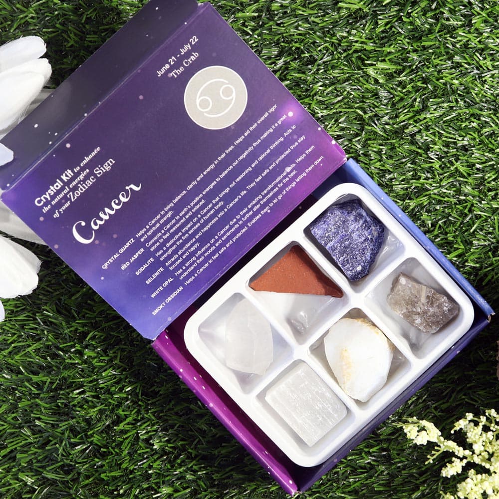 Cancer Zodiac Raw Crystal Kit