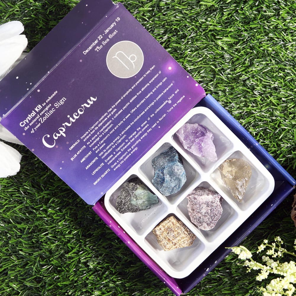 Capricorn Zodiac Raw Crystal Kit