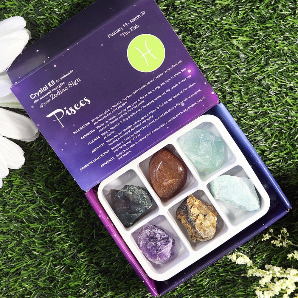 Pisces Zodiac Raw Crystal Kit