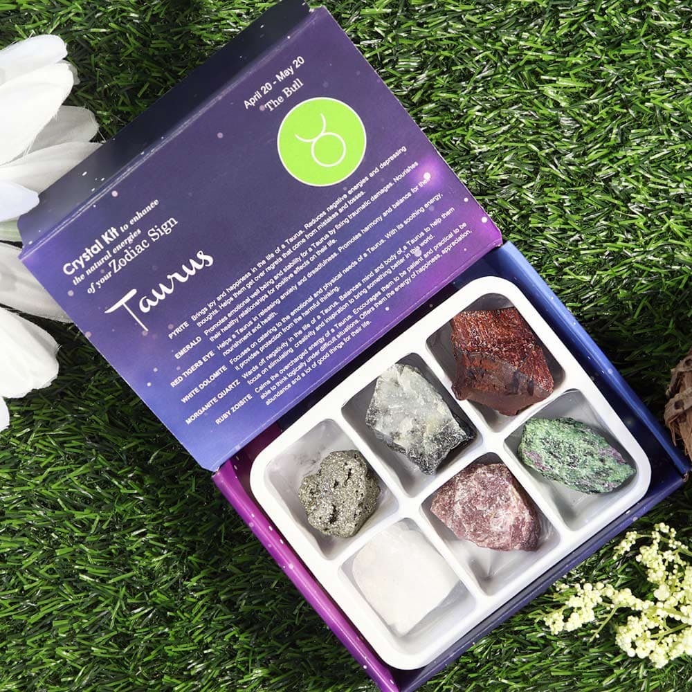 Taurus Zodiac Raw Crystal Kit