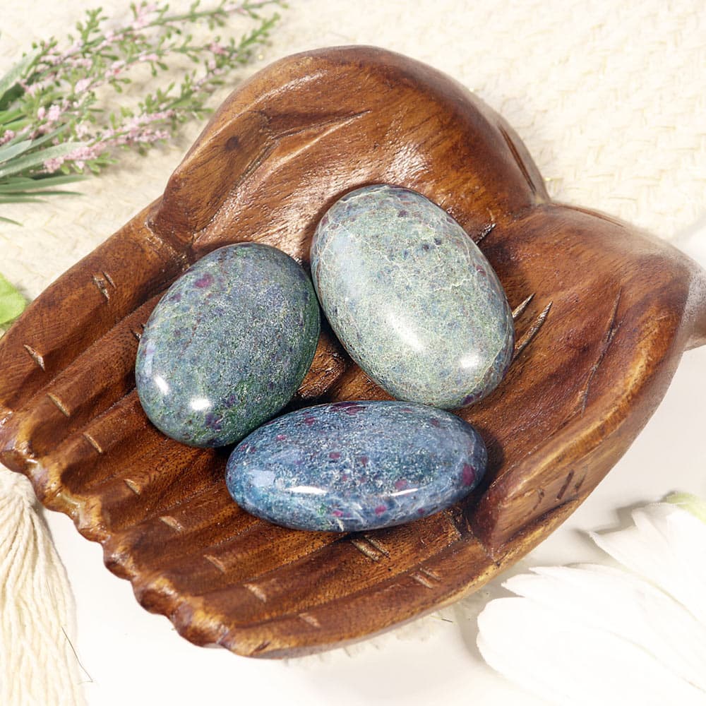 Ruby Kyanite Massage Stone (Oval Shaped)