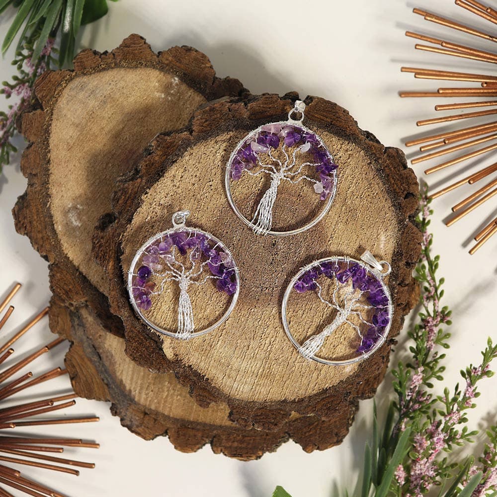 Iolite Tree of Life Pendant