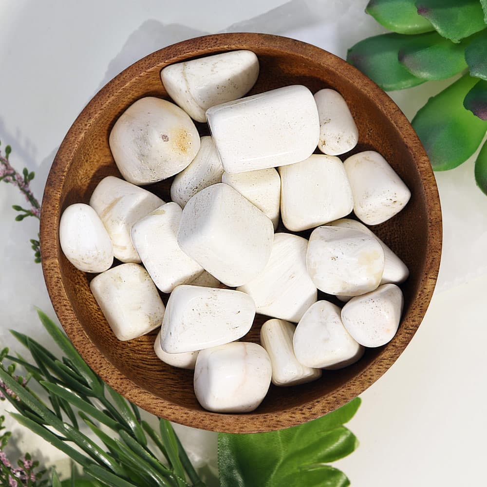 1/2 lb Scolecite Tumbled Stones - Scolecite Crystal for Inner Peace