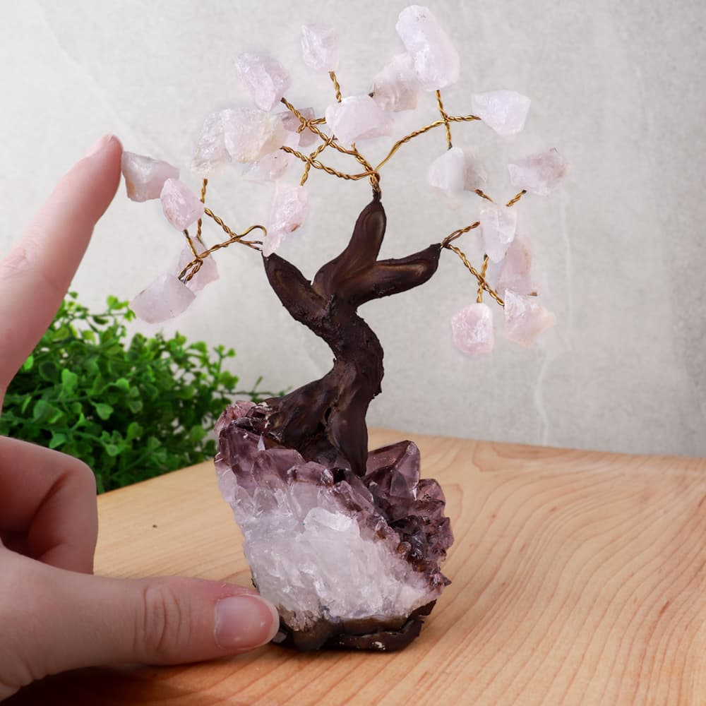 Rose Quartz Bonsai Tree (Small)