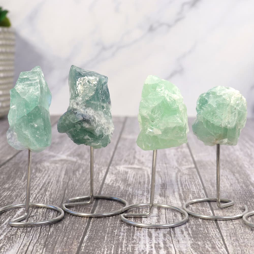 Mini Fluorite on Silver Metal Base
