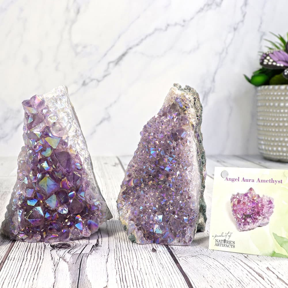 Aura Amethyst Stand Up (Sold/lb)
