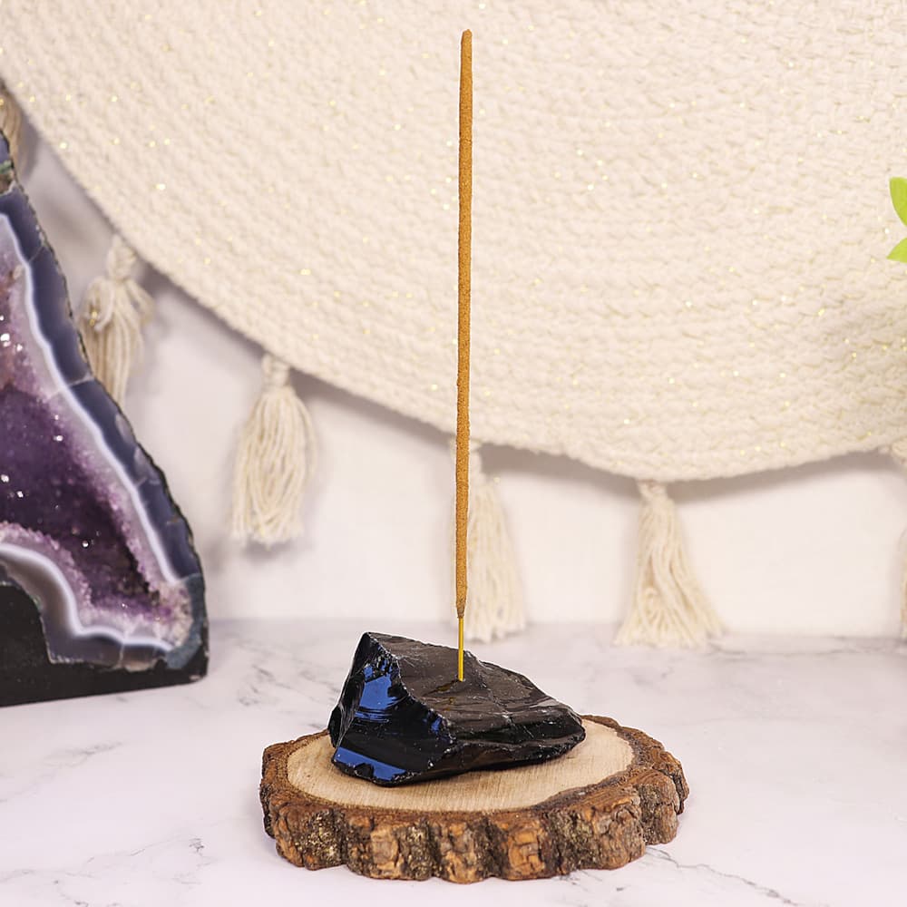 Black Obsidian Incense Stick Holder/Burner