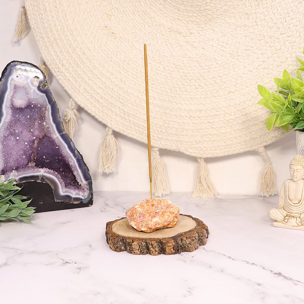 Orchid Calcite Incence Stick Holder/Burner