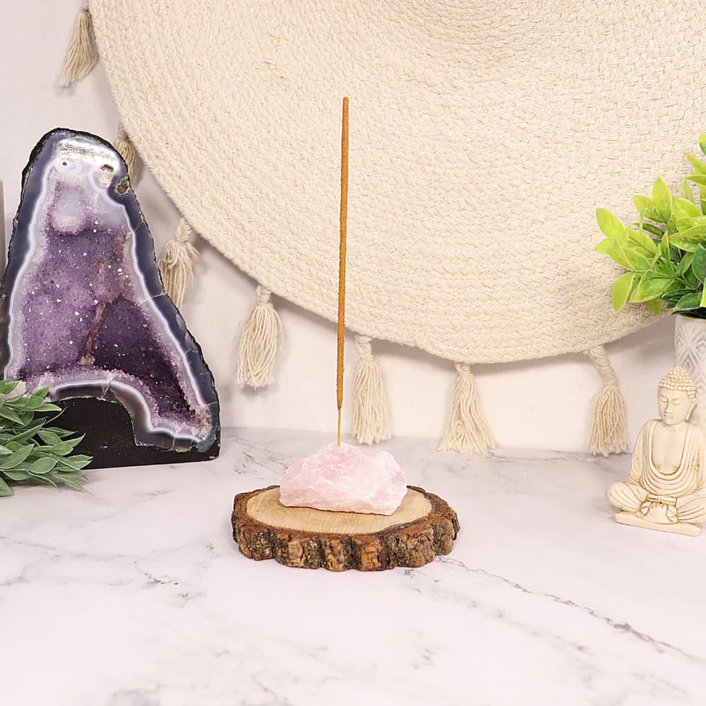 Rose Quartz Incense Stick Holder/Burner