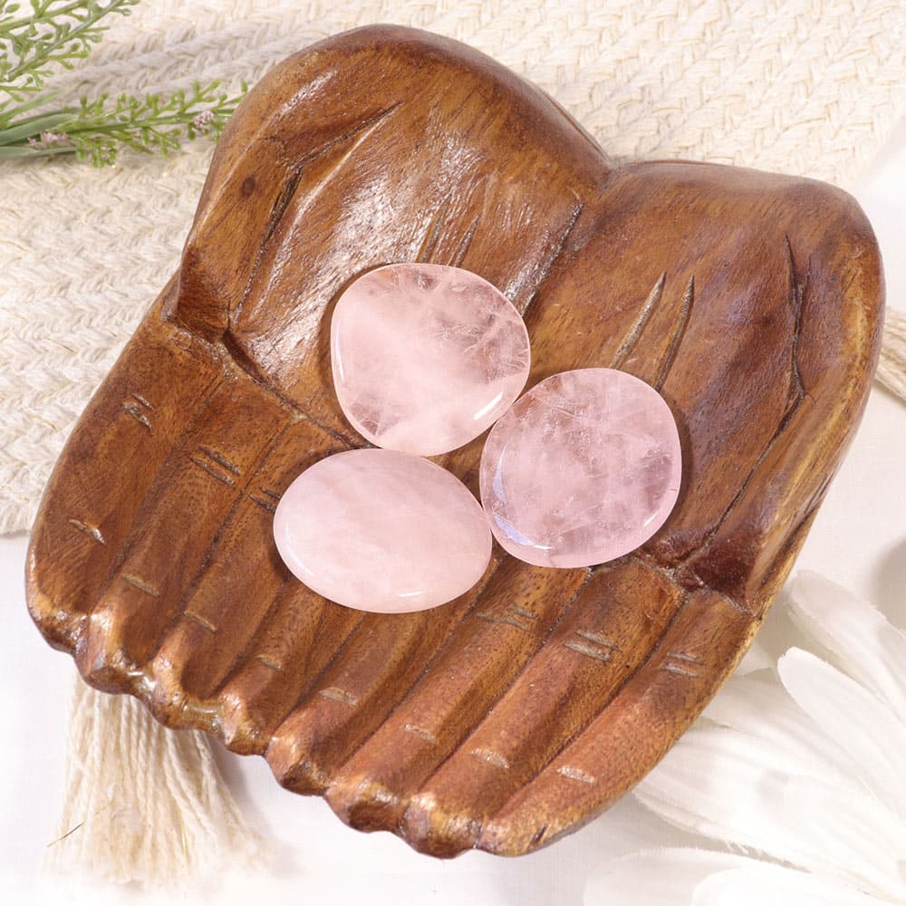 Rose Quartz Palm Stone