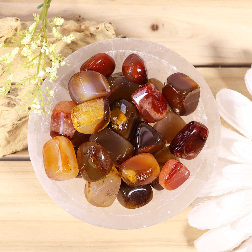Carnelian Large B Tumbled Stones (1 lb)