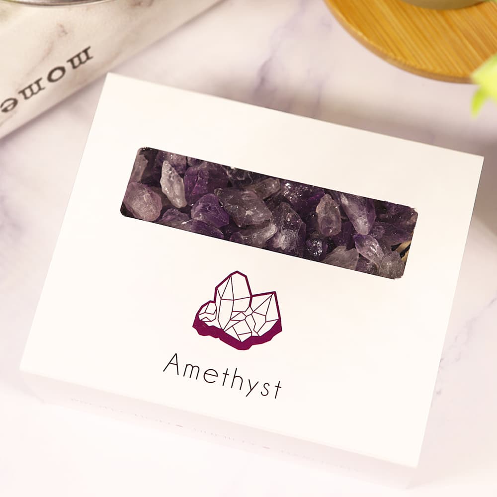 Amethyst Gravel Gem Box - Amethyst Crystal