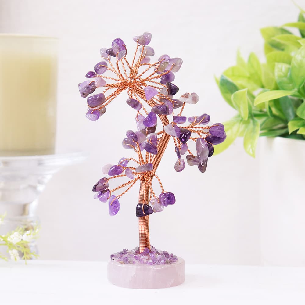 Amethyst Tree with round Base