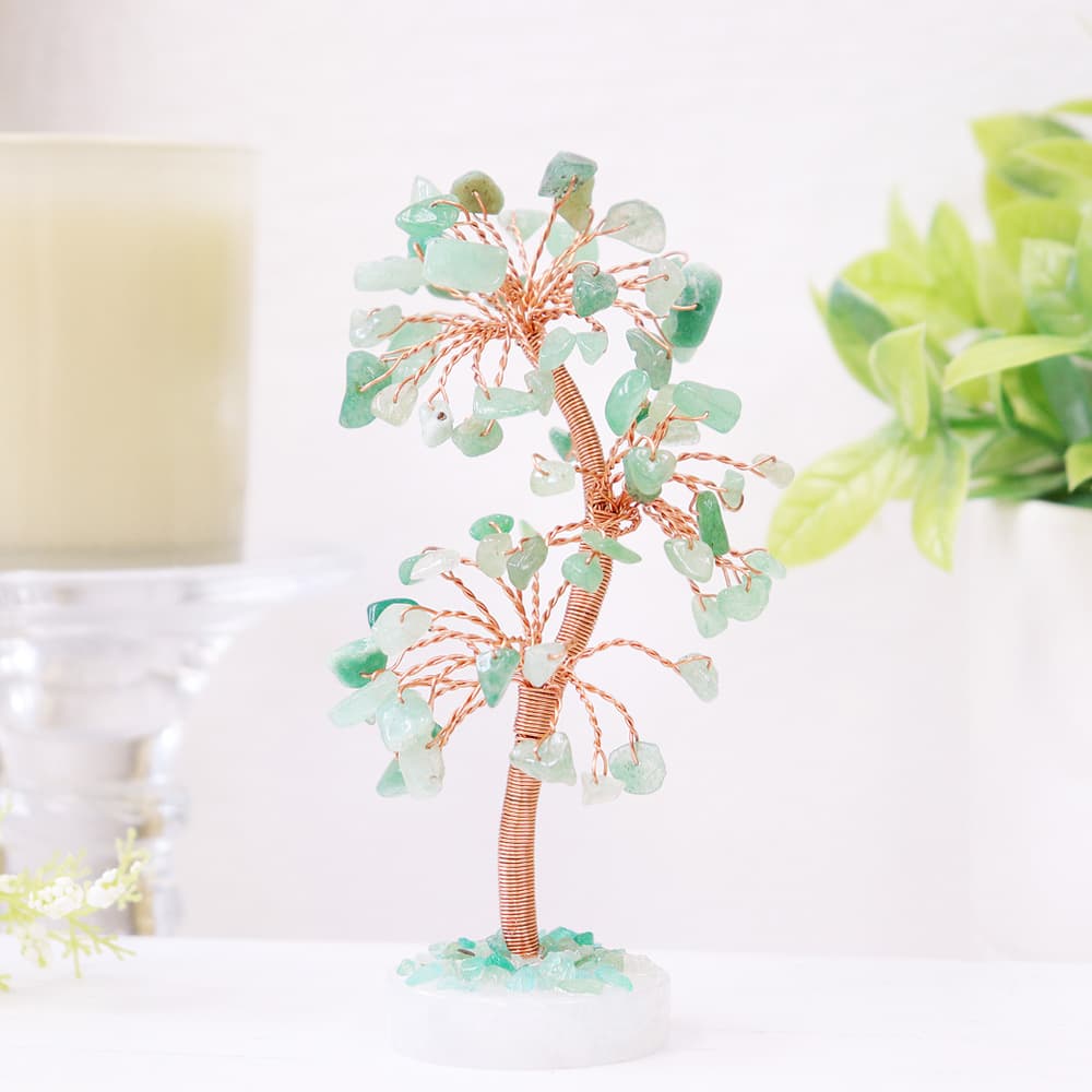 Green Aventurine Tree with round Base
